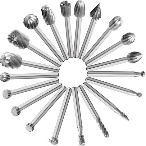 20 Stück Rotationsfräser, Hss-rotationsfräser, Holzfräswerkzeugzubehör, 3-mm-schaft Für Dremel