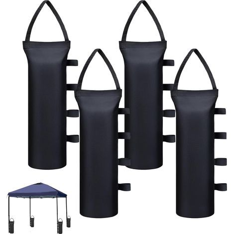 Set Mit 4 Ballastsäcken, 40 Kg Tragkraft – Wasserdichtes 800d Oxford-gewebe – Abmessungen 50 X 20 Cm – Für Pavillons Und Markisen