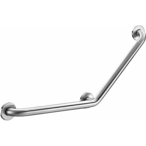 Abgewinkelter Haltegriff 135° Ø32 400x400mm Aus Satiniertem Edelstahl 304 – 3 Befestigungspunkte – Sicherheitsgeprüft Bis 200 Kg