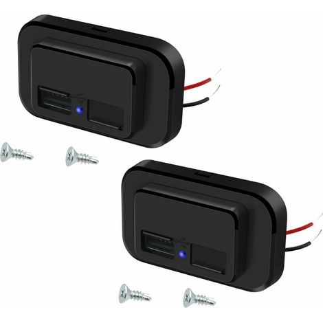 2 Stück Dual-usb-kfz-ladebuchse, 12v/24v Usb-bedienfeld Mit Federbelasteter Abdeckung, Für Auto, Boot, Lkw, Wohnmobil, Suv