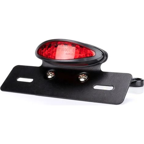 Motorrad-rücklicht, Bremslicht, Kennzeichenbeleuchtung, Rot Und Weiß, Größe Xl, Schwarz