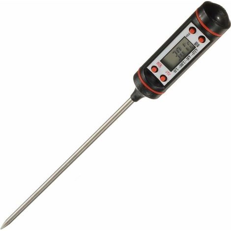 Ulisem Küchenthermometer, Digitales Fleischthermometer Aus Edelstahl Mit Langer Sonde Und Präzisem Lcd-display