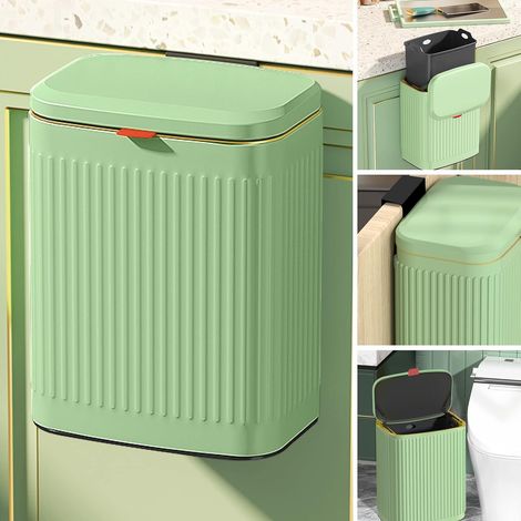 8-liter-unterbau-wandabfalleimer – Edelstahl Und Kunststoff – Für Beengte Platzverhältnisse – Herausnehmbarer Inneneimer Für Einfache Reinigung