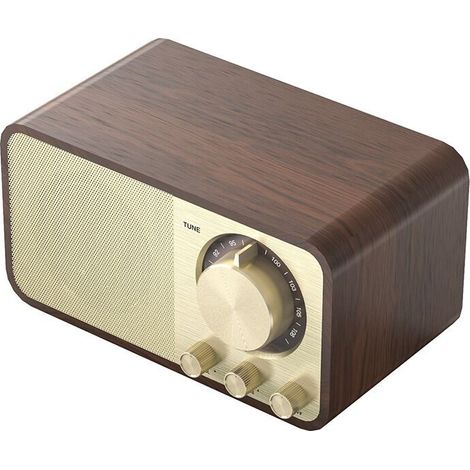 Retro-bluetooth-lautsprecher Aus Holz Mit Kabellosem Fm-radio Und Subwoofer