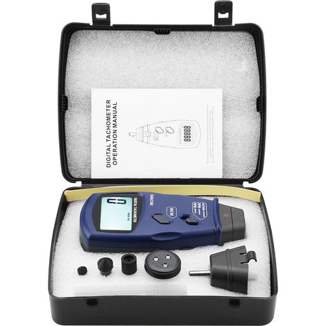 Sm6236e 5-stelliger 18-mm-laser-/kontakt-drehzahlmesser Mit Lcd-digitalanzeige