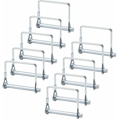 10-teiliger Vierkant-sicherungsstift – Verzinkter Kohlenstoffstahl – Länge 70 Mm – Durchmesser 6,3 Mm (1/4 Zoll) – Anwendungsbereiche: Tischkreissägen Und Anhänger