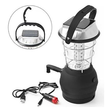 Solarlaterne, Handkurbel-dynamo, 36 Leds, Campinglaterne, Notlicht