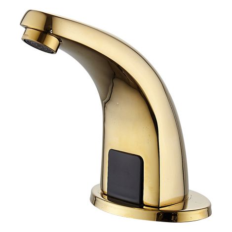 Automatischer Infrarotsensor-wasserhahn Aus Messing – Goldkupfer-finish – Warm- Und Kaltwasserregelung – Einfache Installation