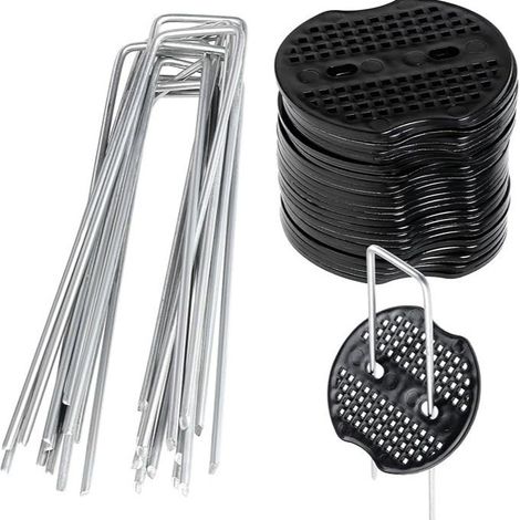 Packung Mit 50 Rasennägeln (150 Mm) Und 50 Abstandshaltern