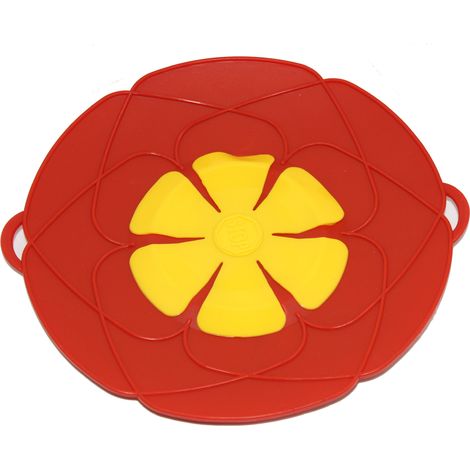 26 Cm Silikon-küchentopfdeckel Für Den Haushalt, Auslaufsicher, Staubabweisend Und Spritzwassergeschützt, Hitzebeständig, Spritzwassergeschützt, Kochfest (rot)