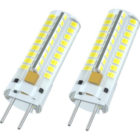 Led-lampe Mit G6.35-sockel, 12 V Wechselstrom, 7 W, Ersetzt 50-w-halogenlampe, Kaltweiß 6000 K, 360°-abstrahlwinkel Für Schrank- Und Schreibtischlampen, Nicht Dimmbar, Gy6.35 (2er-pack) [energieklasse