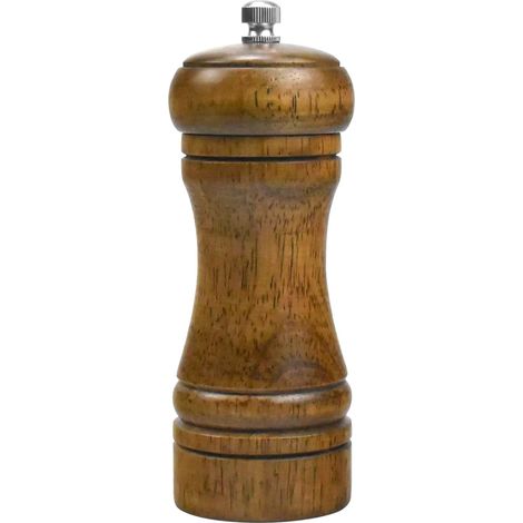 Gewürzmühle Aus Holz, Pfeffermühle Aus Holz, Salzmühle, Verstellbare Salz- Und Pfeffermühle, Holz, Keramik, Handmühle, Höhe: 14,5 Cm