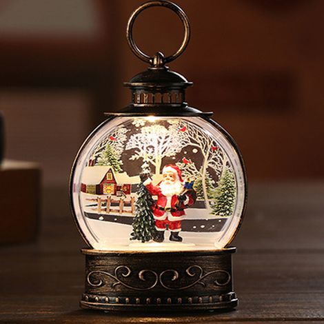Weihnachtslaterne, Elektronische Kerze, Nachtlicht, Flächiger Farbdruck, Bühnendekoration, Geschenk Für Senioren