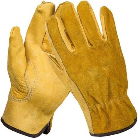 Dornenresistente Gartenhandschuhe Aus Leder – Wasserdicht, Schmal Geschnitten, Flexibel – Besonders Strapazierfähig Für Gartenarbeit, Schweißen Und Mechanikerarbeiten – Größe L