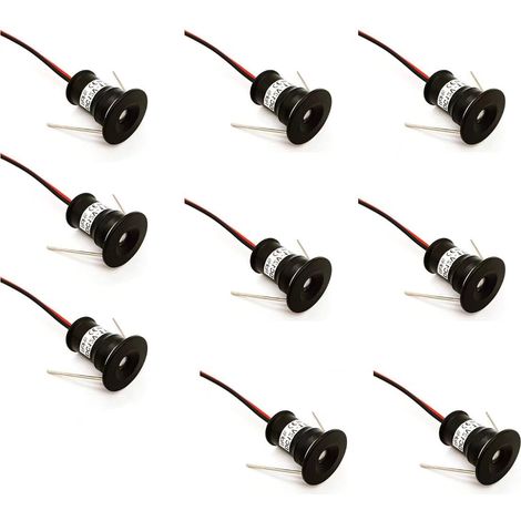 Tinor – 9er-set 12v 1w Led-einbaustrahler – Ip65 Für Küche, Treppenhaus, Kleiderschrank – Warm- Und Kaltweiß – 120° Abstrahlwinkel
