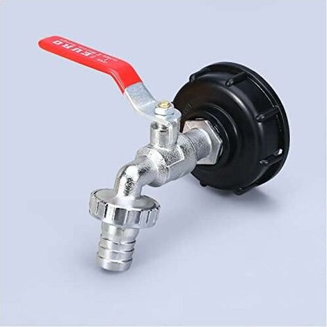 1000-liter-tankhahn, Regenwassernutzungshahn, 1/2"-ibc-wassertankadapter, Doppel-regenwassernutzungshahn, Hahn Aus Pp-legierung, Großes Gewinde. Gu.b/b