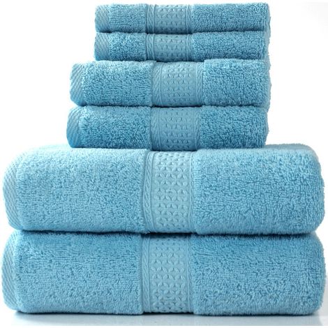 Handtuchset „pearl Collection“ – 6-teilig, 100 % Baumwolle, 950 G/m², 2 Badetücher + 2 Handtücher In Leuchtendem Blau