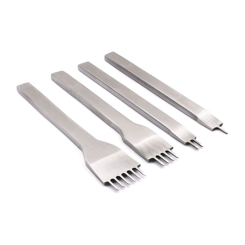 Lederlochwerkzeug-set, Diy-lederset, Lederhandwerks-lochwerkzeuge, Krallenlocher, Rautenstich-lochband, Für Diy-lederhandwerkslöcher, 4 Stück (3 Mm)