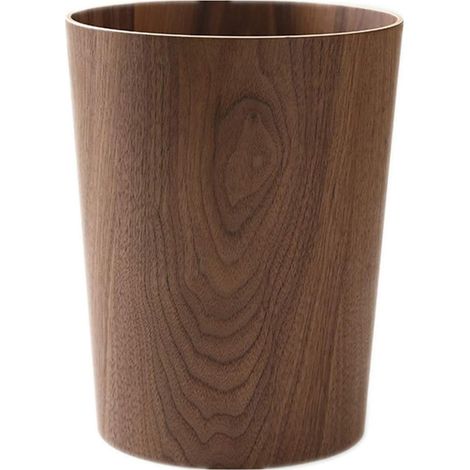 Badezimmer-abfalleimer Aus Naturholz – Leichter Und Robuster Runder Abfalleimer Im Japanischen Stil – Maße: 25 X 17 X 30 Cm – Rustikales Design
