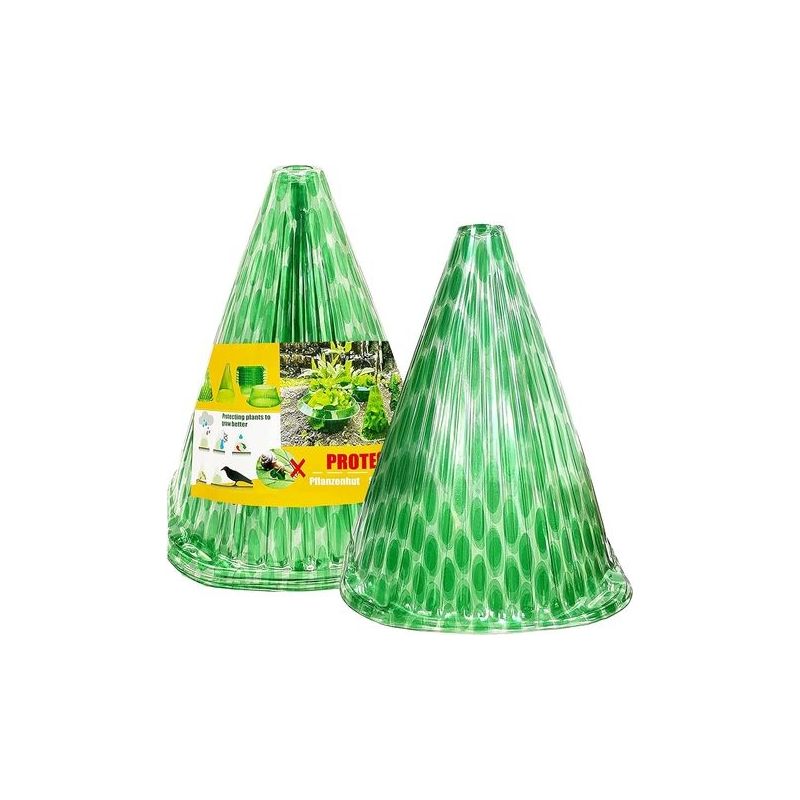 – Packung Mit 20 Schutzkappen Aus Pet-kunststoff – Maße: 22 X 19,5 Cm – Witterungs- Und Schädlingsbeständig – Für Ein Mildes Klima Und Jungpflanzen Geeignet