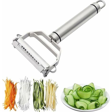 Doppelseitiger Manueller Gemüseschäler – Edelstahl – Schnelles Und Müheloses Schälen – Kompakte Größe: 17 Cm X 8 Cm