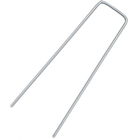 100 Zeltnägel – Packung Mit 100 Verzinkten Stahlklammern Zum Mulchen – Zur Befestigung Von Planen, Zelten, Drahtgeflecht Und Zäunen