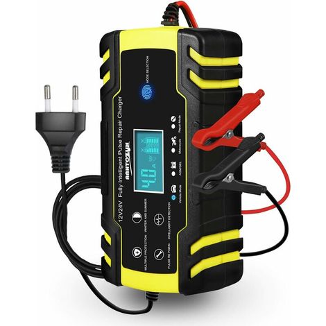 Autobatterieladegerät, 12v 8a, 24v 4a Autobatterieladegerät, Automatisches Intelligentes Erhaltungsladegerät Mit Lcd-touchscreen Für Autos Und Motorräder (6ah Bis 150ah Batterien)