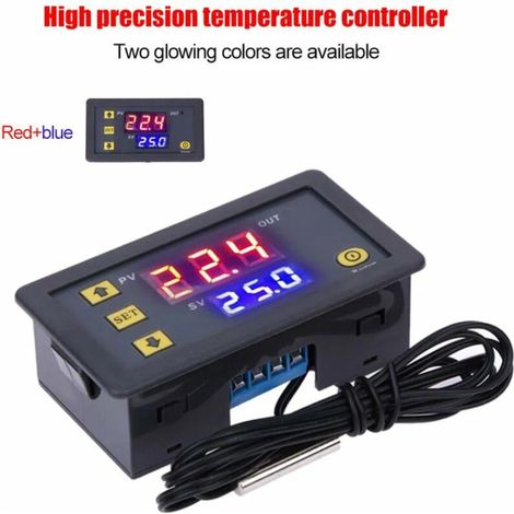 Digitalanzeige-thermostatmodul, Mikro-temperaturreglerplatine (rot-blau 12 V)