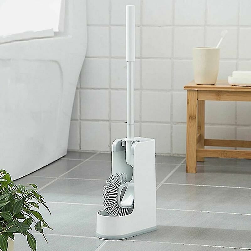 Silikon-toilettenbürste, Weiche Borsten, Wandhalterung Für Badezimmer, Reinigungswerkzeug