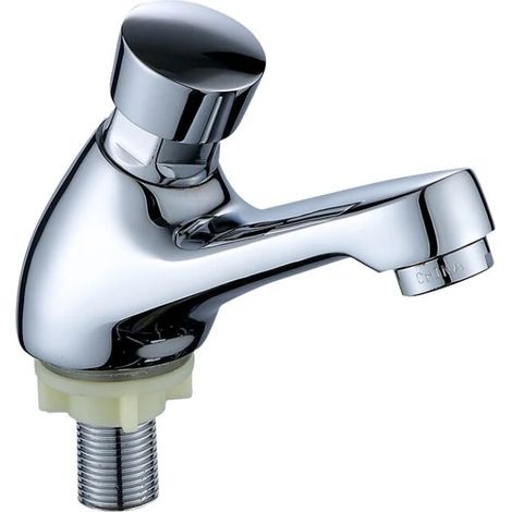 Bet Waschtischarmatur – Küchenarmatur Aus Chrom, Mit Automatischer Abschaltung, Wassersparfunktion Und Zeitverzögerung