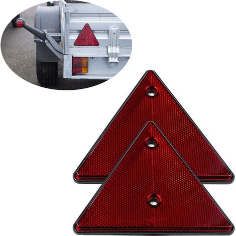 Set Mit 2 Tm4100 Dreieckigen Anhängerreflektoren Zum Anschrauben