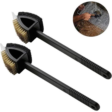 Grillreinigungsbürste Aus Metalldraht, 2 Stück