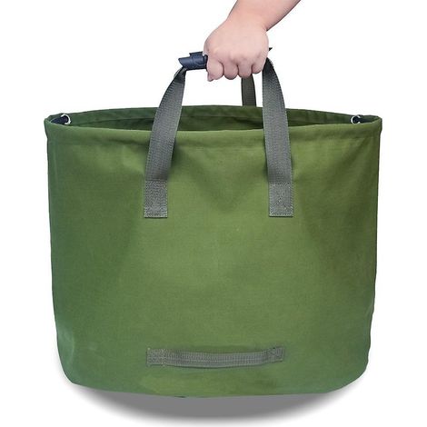 Faltbarer Gartensack (238 Liter), Wiederverwendbarer Gartensack Aus Segeltuch, Wasserdichter Abfallsack Für Gartenabfälle, Gartenabfallsack