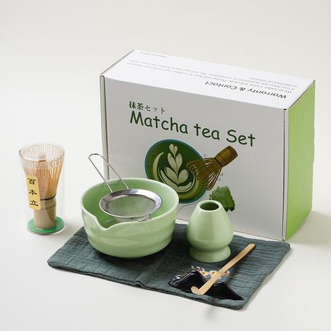 7-teiliges Japanisches Grünes Matcha-set – Traditionelles Zeremonienerlebnis