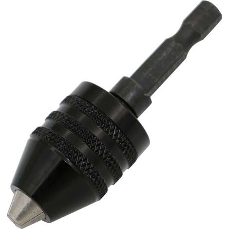Bohrfutter 0,3 Bis 6,5 Mm, Schnellspannfutter, Schraubendreherfutter, Schlagschrauberbohrer Mit Schnellspannfutter, 1/4"-bohreradapter, Sechskantschaftfutter (schwarz)