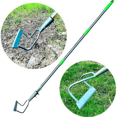 Gartenhacke Zum Jäten, Abnehmbares Gartengerät Mit Langem Griff, Multifunktionale Reinigungsschaufel