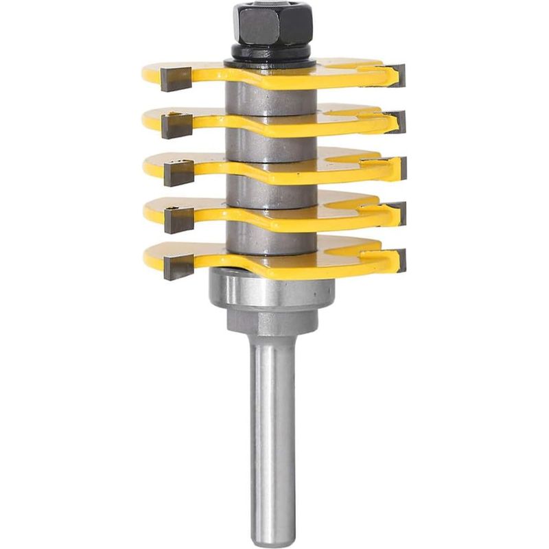 Professioneller 8-mm-schaft-fingerzinkenfräser – 5 Verstellbare Schneiden, 3 Schneiden Für Holzbearbeitung Mit 46 Mm Schnittdurchmesser