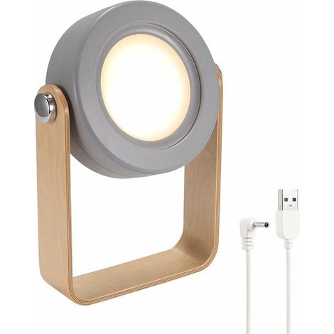 Klappbare Tischleuchte, Schreibtischlampe, Tragbare, Faltbare Teleskop-nachtleuchte, Tragbare Laterne Mit Holzgriff, Led-leselampe Mit Usb-ladefunktion