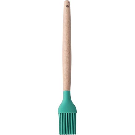Silikon-backpinsel, Grillpinsel, Öl- Und Butterpinsel, Abnehmbarer Holzgriff, 27 Cm, Macarongrün