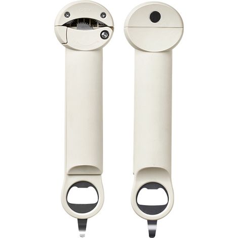 Teleskop-flaschenöffner Aus Edelstahl – Magnetisch – Multifunktional – Cremeweiß