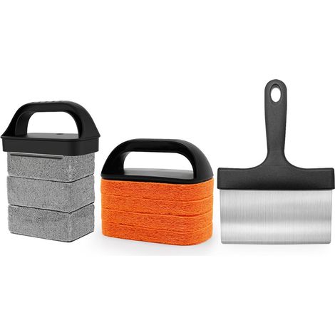 Plancha-reinigungsset Inklusive Grillstein, Schaber Und Bürste Zur Einfachen Fleckenentfernung.