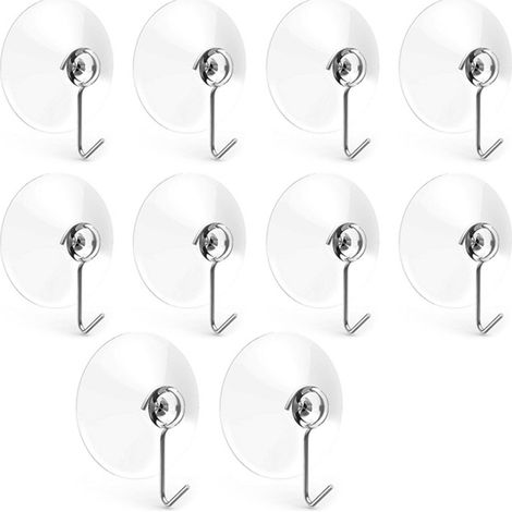 10 Wandhaken Mit Saugnäpfen Und Metallaufhängern, Ideal Für Küche Und Bad