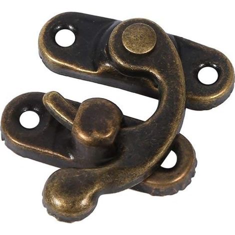 12 Antike Linke/rechte Hakenverschlüsse Mit Schraubverschluss Für Diy-taschen, Schmuckkästchen, Dekorative Geschenkboxen Aus Holz (rechts - Bronze)