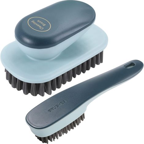 Wäschebürste, 2er-pack Weiche Borstenbürsten, Schuhreinigungsbürste Für Flecken, Kleiderbürste, Haushaltsreinigungswerkzeug (blau)
