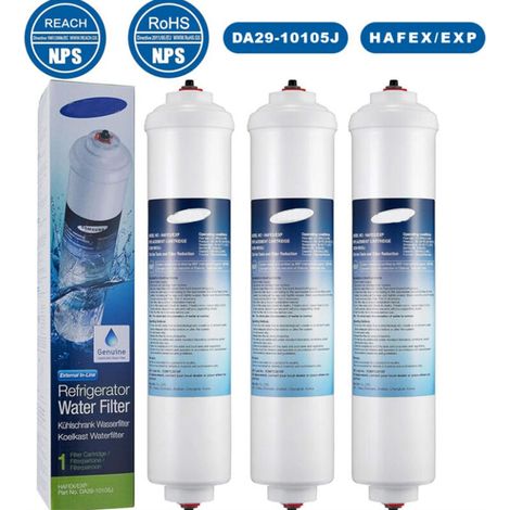 3er-pack Da29-10105j Wasserfilter – Zubehör Für Kühlschränke Von Aeg, Bosch, Samsung, Electrolux Und Siemens – Entfernt Chlor Und Verunreinigungen