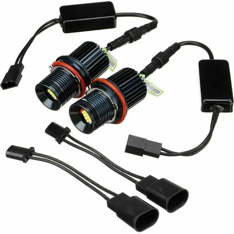 2x Weiße 80w Led Angel Eyes Halo Ringmarkierungslampen Für Bmw E39 E60 E53