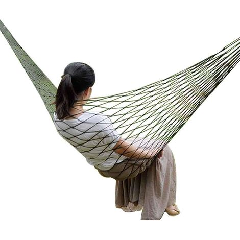 Netzhängematte, Outdoor-nylon-netzhängematte, Bequeme Hängematte Zum Aufhängen Beim Camping, Tragende Konstruktion, Netzhängematte Für Outdoor-camping