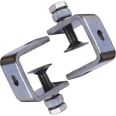 Aiducho Hochleistungs-edelstahlklemmen, 2 Stück C-klemmen, Robuste C-klemmen, Holzbearbeitungsklemmen, Für Heimwerkerarbeiten, Schweißen, Schreinerei, Silberfarben