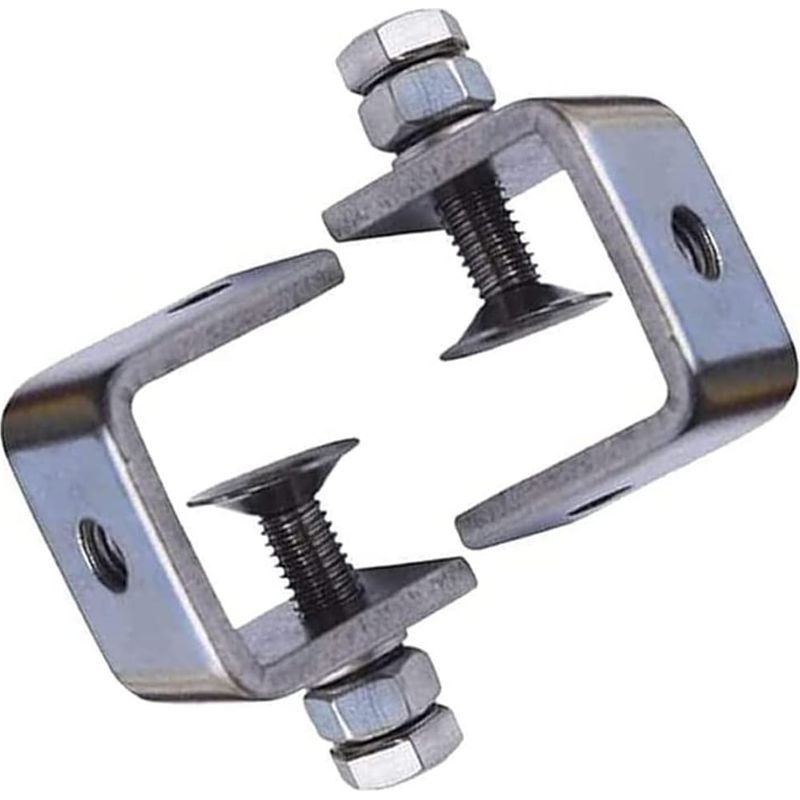 Aiducho C-klemmen, 4-teiliges Set Aus Robustem Edelstahl, Holzbearbeitungsklemmen, Für Heimwerkerarbeiten, Schweißen Und Schreinerei, Silberfarben