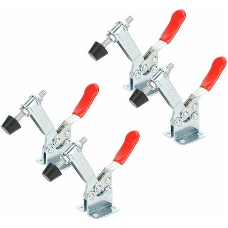 4 Stück Gh-201b Schnellspann-kniehebelklemmen Für Handwerkzeuge, Tragkraft 90 Kg / 198 Lb